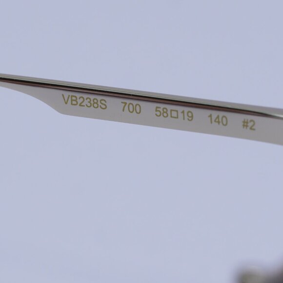 Victoria Beckham VB238S 700 Sunglasses Gold Shield Frame, Khaki Lenses - Picture 8 of 10